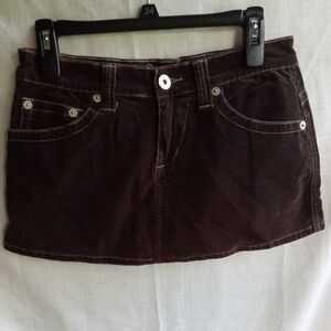 90s Y2K Bongo Brown Corduroy Juniors Mini Skirt 7